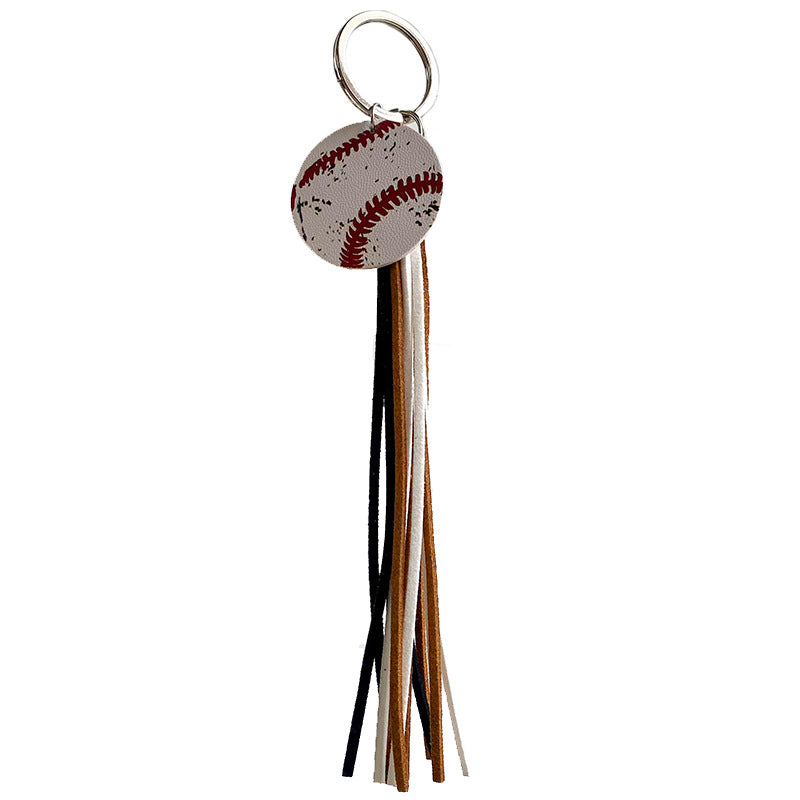 Wholesale PU Retro Old Tassel Remote Keychain